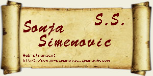 Sonja Simenović vizit kartica